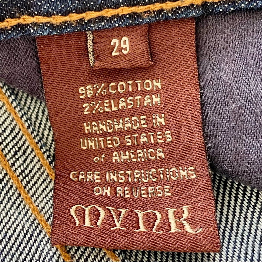MYNK Hauteur American Made Denim Skinny Medium Wash Blue Jeans Size 29 - Picture 9 of 12